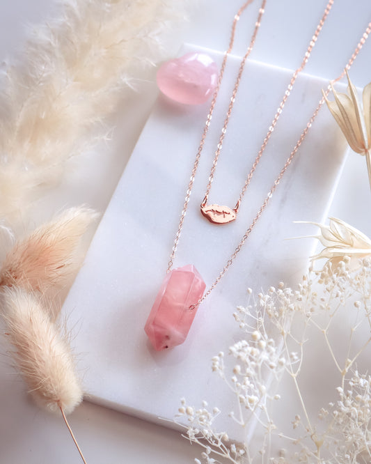 Love Smooch Necklace Set | Rose Gold