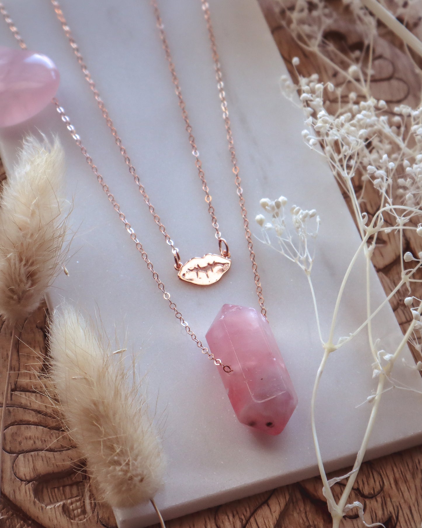 Love Smooch Necklace Set | Rose Gold