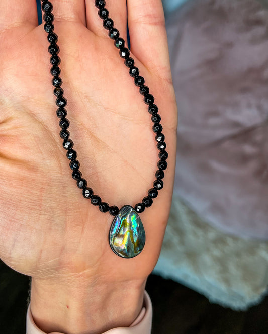 Onyx Abalone Necklaces