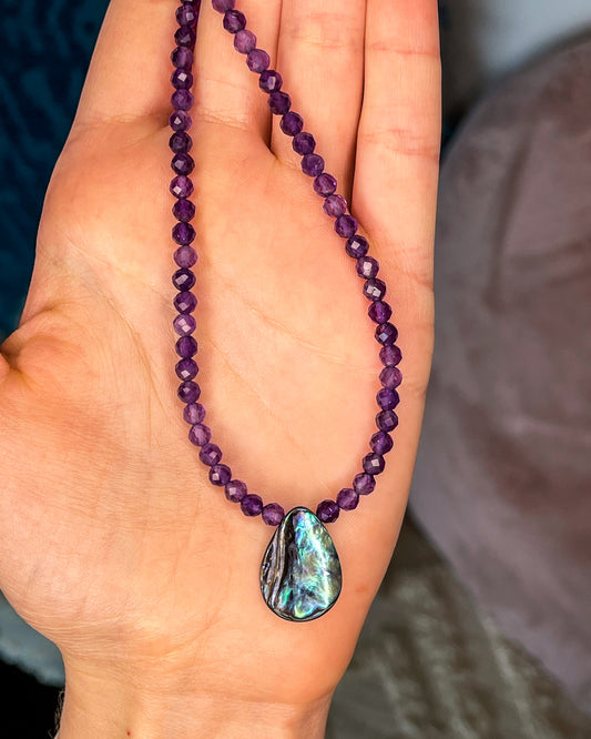 Amethyst Abalone Necklaces