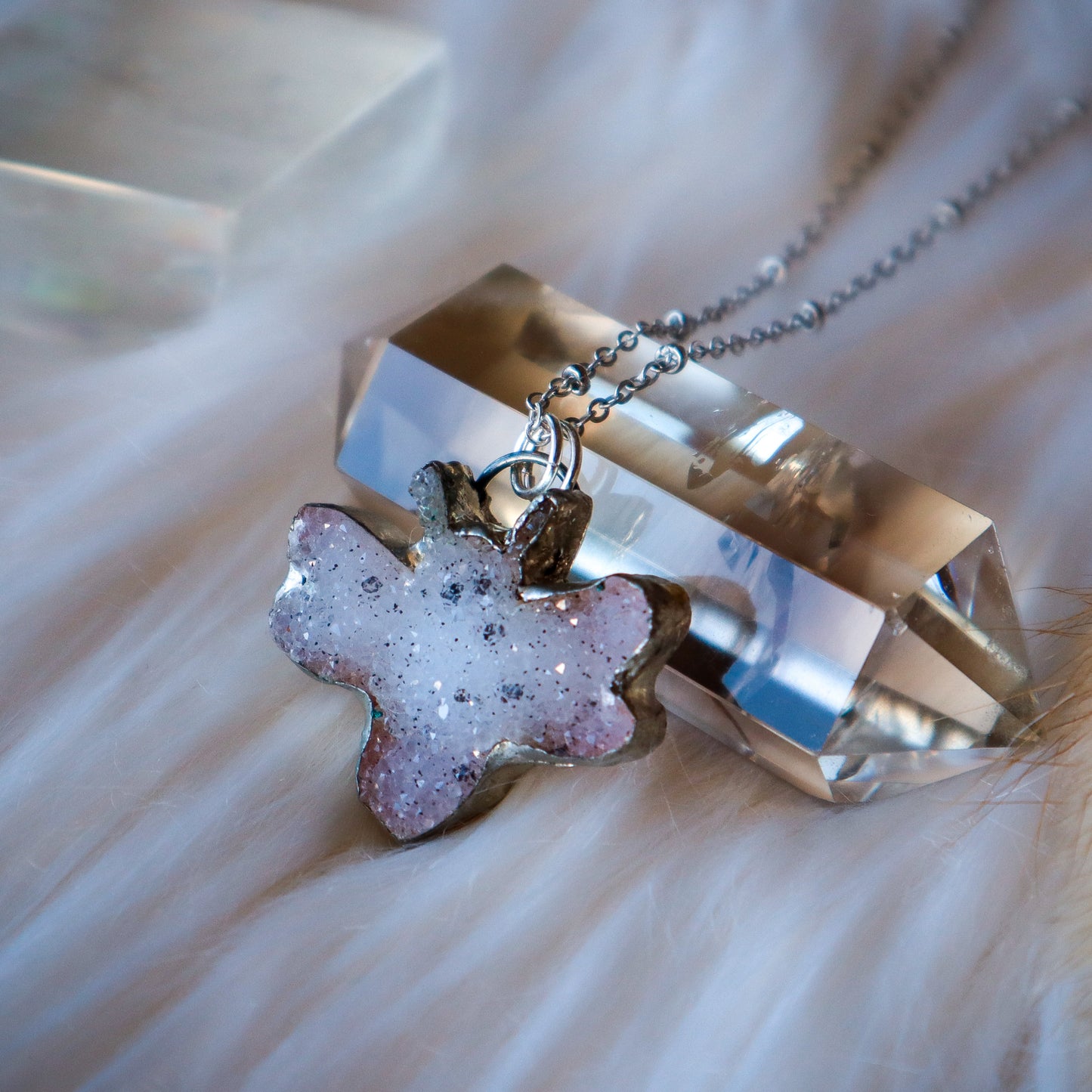 Druzy Bee Necklace | EBxAMC Collaboration