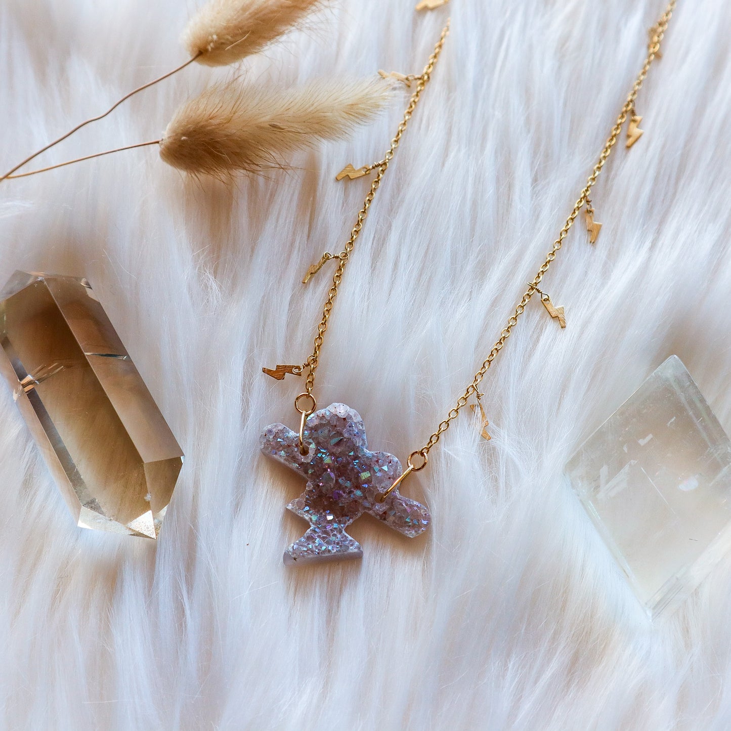 Cosmic Thunder | Aura Lightning Cloud Necklace A