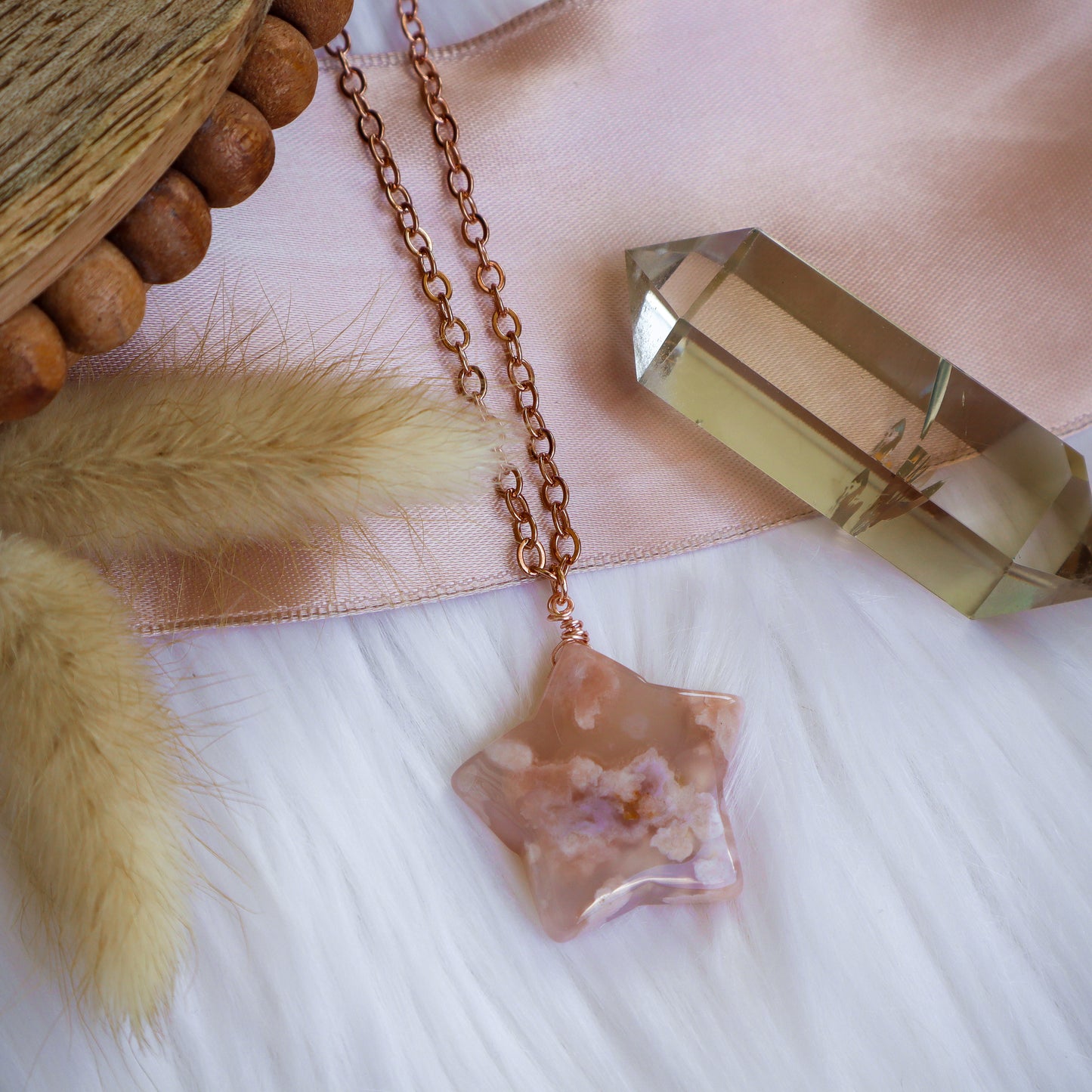 Flower Agate Star 4 | Rose Gold | 16.5"-18"