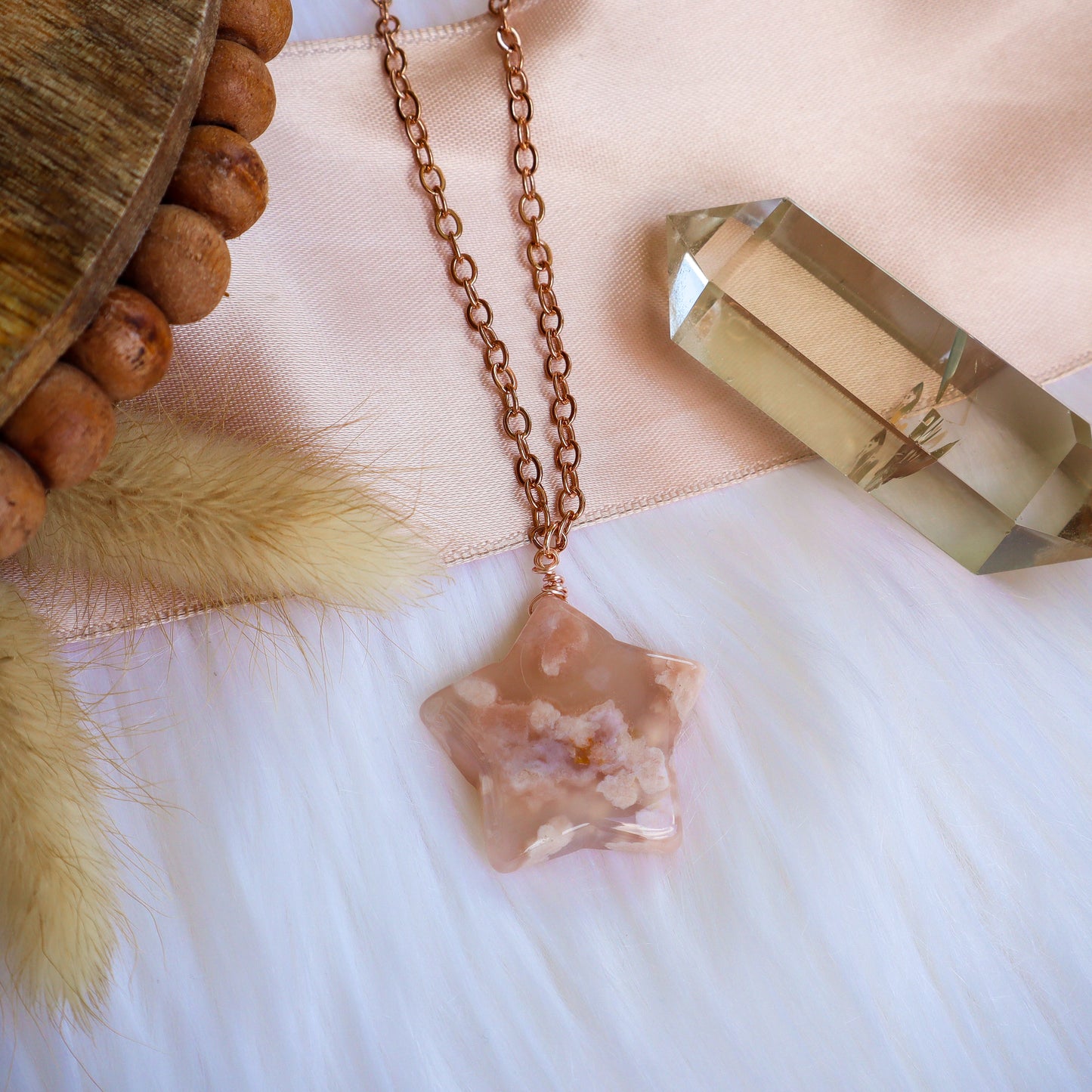 Flower Agate Star 4 | Rose Gold | 16.5"-18"