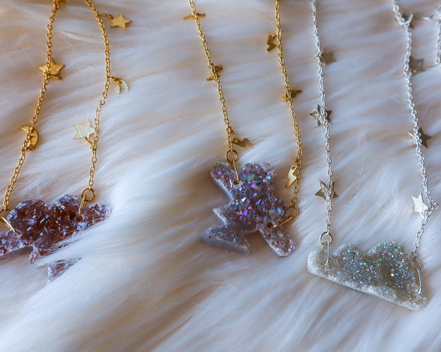 Cosmic Thunder | Aura Lightning Cloud Necklace A