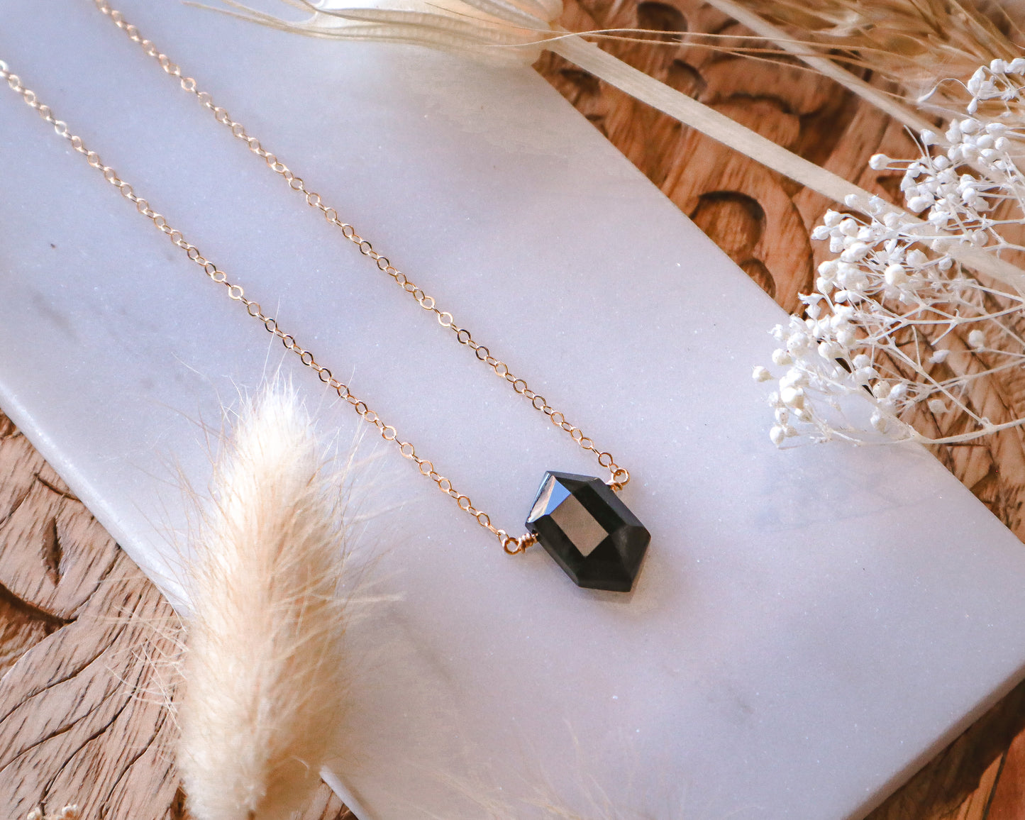 Silver Sheen Obsidian Necklace | Choose Your Chain