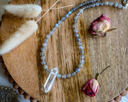 Clear Intuition Necklace - Silver