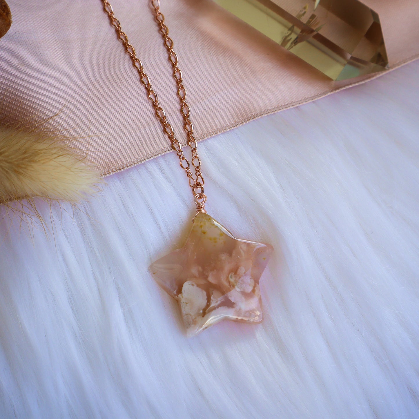 Flower Agate Star 3 | Rose Gold | 14-16"